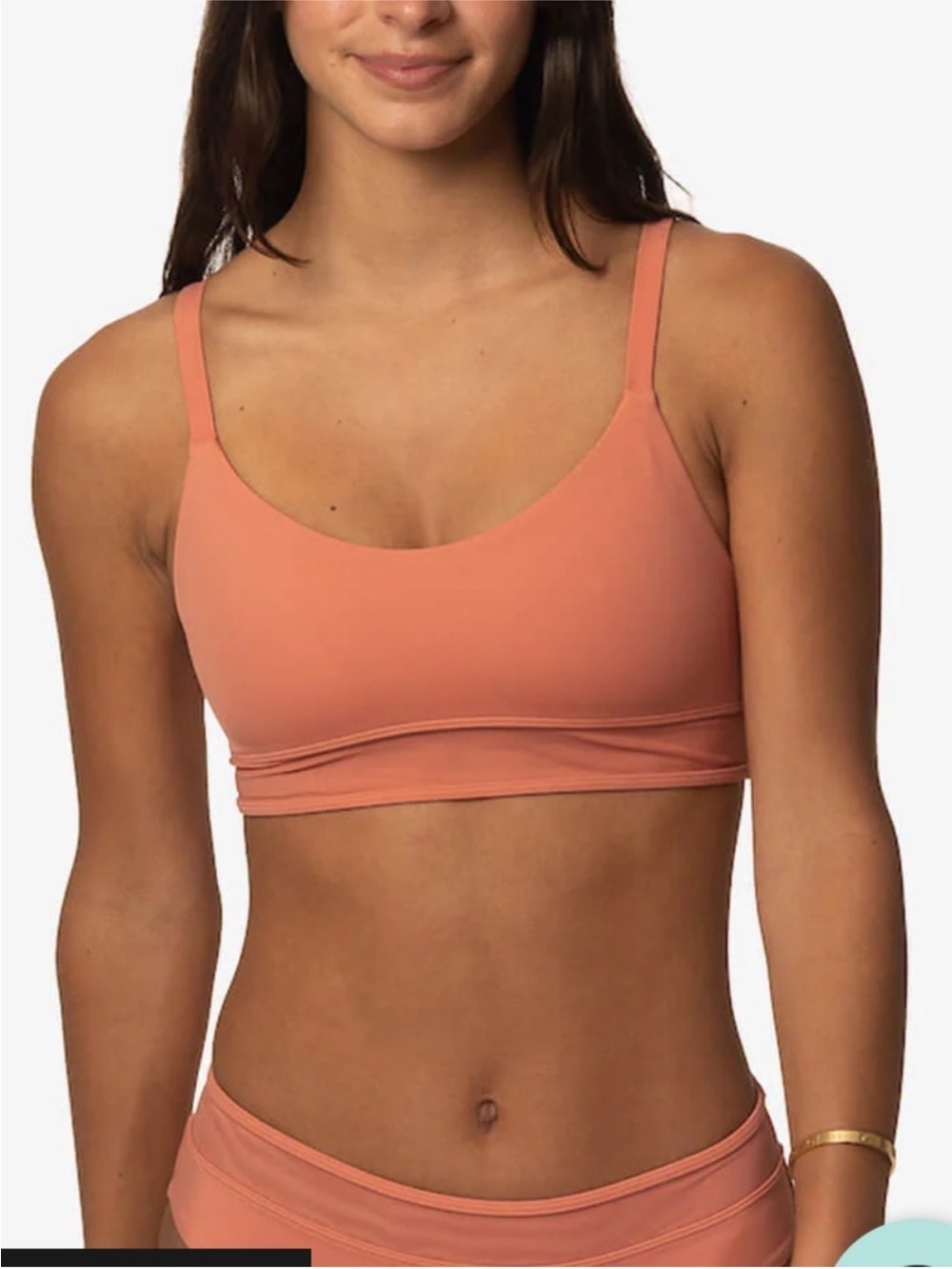 Jolyn Penelope Pink Bikini Top Mesh Swimsuit